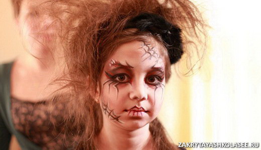 Грим Габриэлы Бровиной на Хэллоун